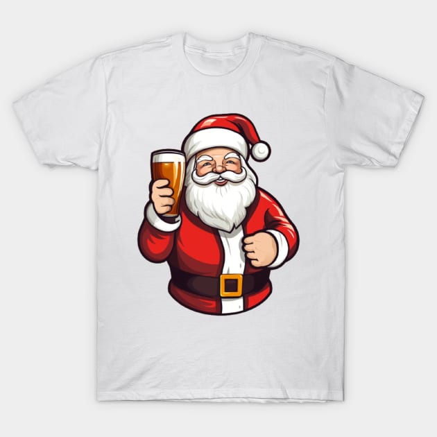 Santa Beer - Merry Christmas! T-Shirt by Newtaste-Store